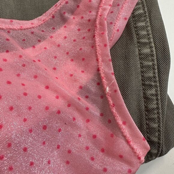 Vintage ILGWU 1970s Cathy Hardwick Barbie pink sheer nylon polka dot body suit - Picture 11 of 11